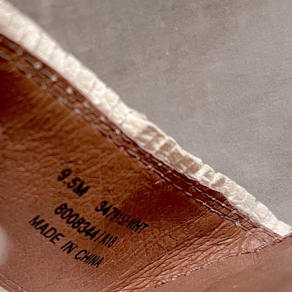 Frye Bianca Woven Back Zip Heeled Sandal Ivory Off White Size 9.5 - Picture 13 of 14